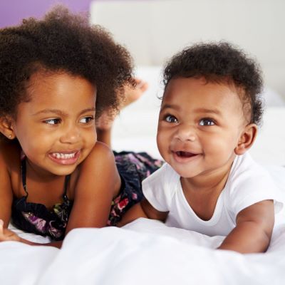 Two Black girls ages 4 and 18 months